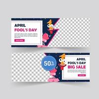 April fools day. April fools day poster and banner template. vector