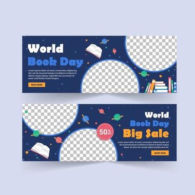 Social media post template for World Book Day.