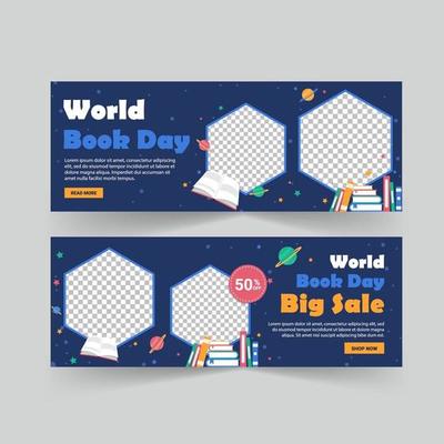 Social media post template for World Book Day.