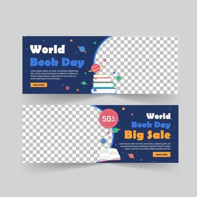 Social media post template for World Book Day.