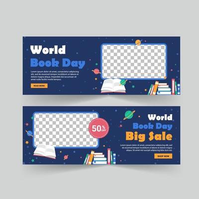 Social media post template for World Book Day.