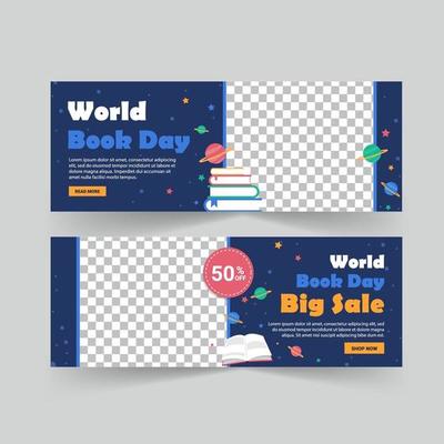 Social media post template for World Book Day.