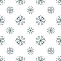 Hand drawn seamless repeat pattern in single color vector