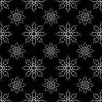 Hand drawn seamless repeat pattern in single color vector
