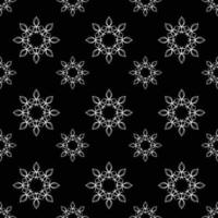 Hand drawn seamless repeat pattern in single color vector