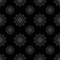 Hand drawn seamless repeat pattern in single color vector
