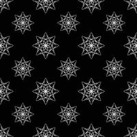 Hand drawn seamless repeat pattern in single color vector