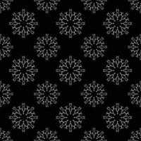 Hand drawn seamless repeat pattern in single color vector
