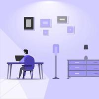 remote work from home illustrations vector