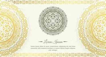 Luxury white mandala background concept vector