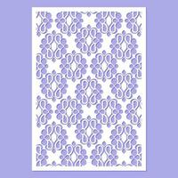 seamless die cut decorative pattern template vector
