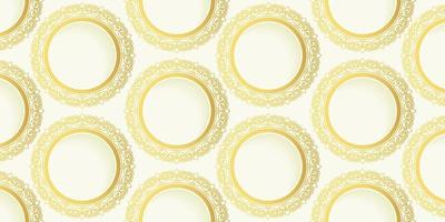 Luxury gold border pattern background vector