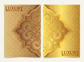 gold ornament pattern cover template vector