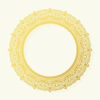 Luxury round border frame design vector