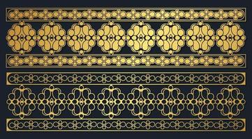 Golden ornamental border design template vector