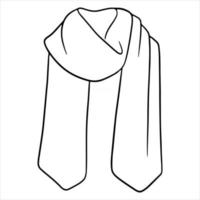 Scarf protection from cold. The season is autumn or winter. vector