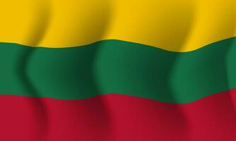 Background waving in the wind Lithuania flag. Background vector