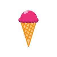 Ice Cream Cone Icon. Ice Cream Cone Logo. Vector Illustration.