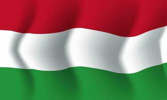 Background waving in the wind Hungary flag. Background vector