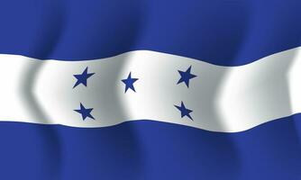 fondo ondeando en el viento bandera de honduras. antecedentes vector