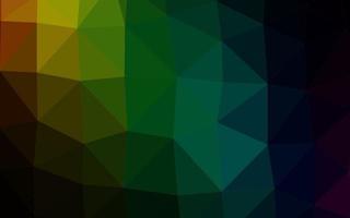 Dark Multicolor, Rainbow vector polygon abstract layout.