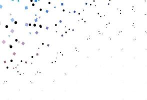 Light Pink, Blue vector background with triangles, circles, cubes.