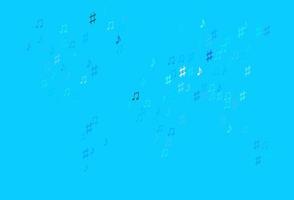 Light BLUE vector pattern with music elements.