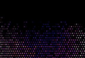 Dark pink, blue vector pattern with ABC symbols.