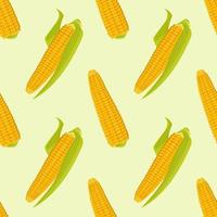 Seamless pattern with ears of corn. autumn vegetable harvest print vector