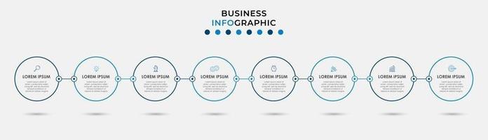 Infographic design template with icons and 8 options or steps vector