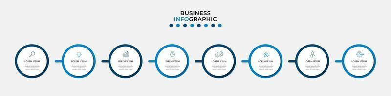 Infographic design template with icons and 8 options or steps vector