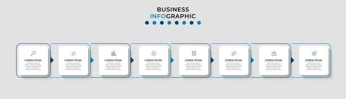 Infographic design template with icons and 8 options or steps vector