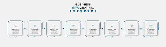 Infographic design template with icons and 8 options or steps vector