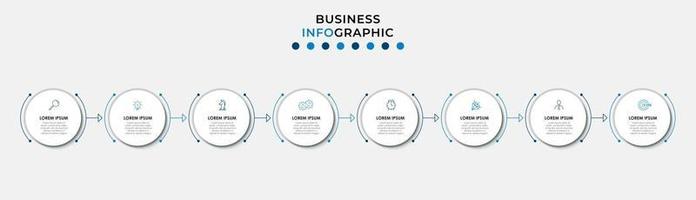 Infographic design template with icons and 8 options or steps vector