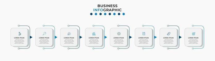 Infographic design template with icons and 8 options or steps vector