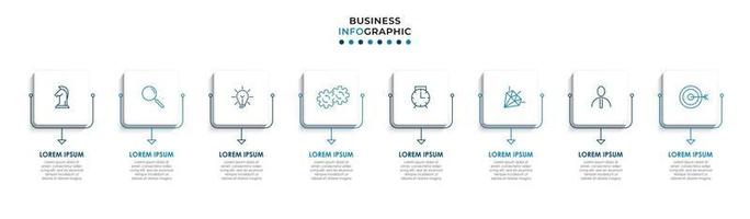 Infographic design template with icons and 8 options or steps vector