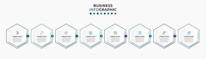 Infographic design template with icons and 8 options or steps vector