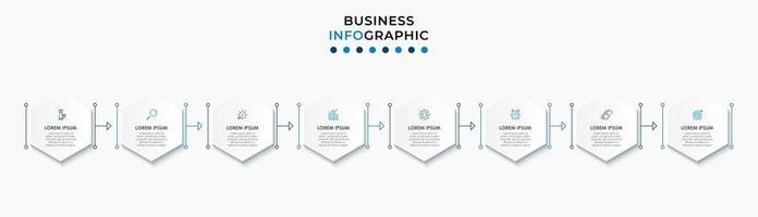 Infographic design template with icons and 8 options or steps vector