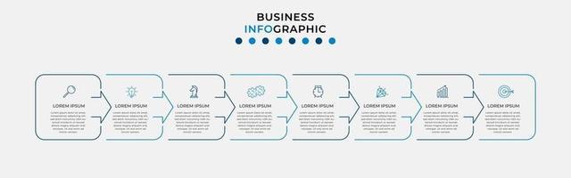 Infographic design template with icons and 8 options or steps vector