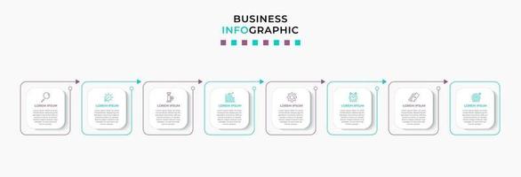 Infographic design template with icons and 8 options or steps vector