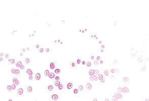 plantilla de vector rosa claro con círculos.
