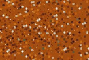 Light Orange vector background with xmas snowflakes.