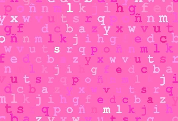 Light Pink Vector Template With Isolated Letters Vector Art At Vecteezy