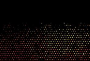 Dark orange vector pattern with ABC symbols.