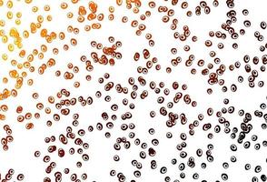 Light Orange vector background with bubbles.