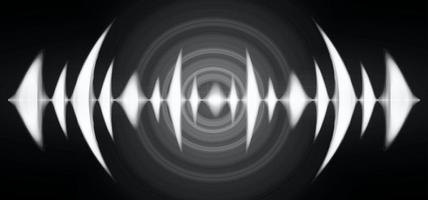 Sound waves oscillating dark light vector