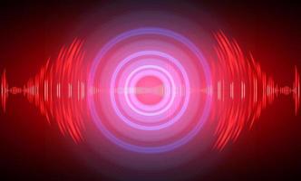 Sound waves oscillating dark light vector