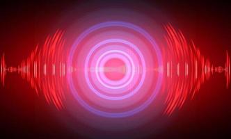 Sound waves oscillating dark light vector