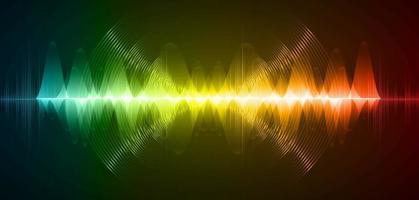 Sound waves oscillating dark light vector