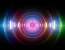 Sound waves oscillating dark light vector